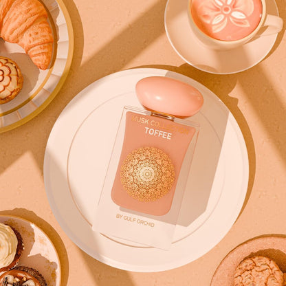 Gulf Orchid Musk Tahara Toffee - Eau de parfum 60 ml | Parfum musqué gourmand unisexe | Parfum doux longue durée avec chocolat caramel lait et vanille | Pour homme et femme