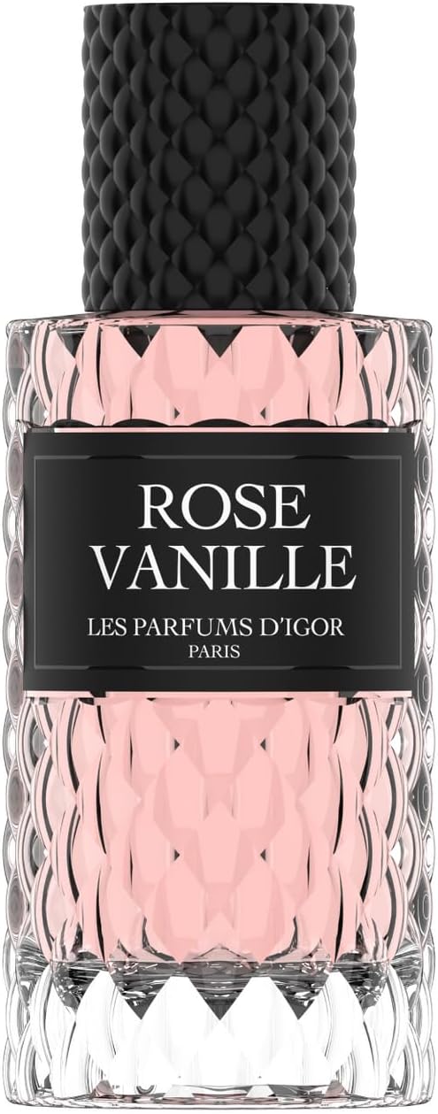 Les Parfums Digor Rose Vanille, Parfum de Paris, Notes de Rose et Vanille avec Orange, Édition Luxe