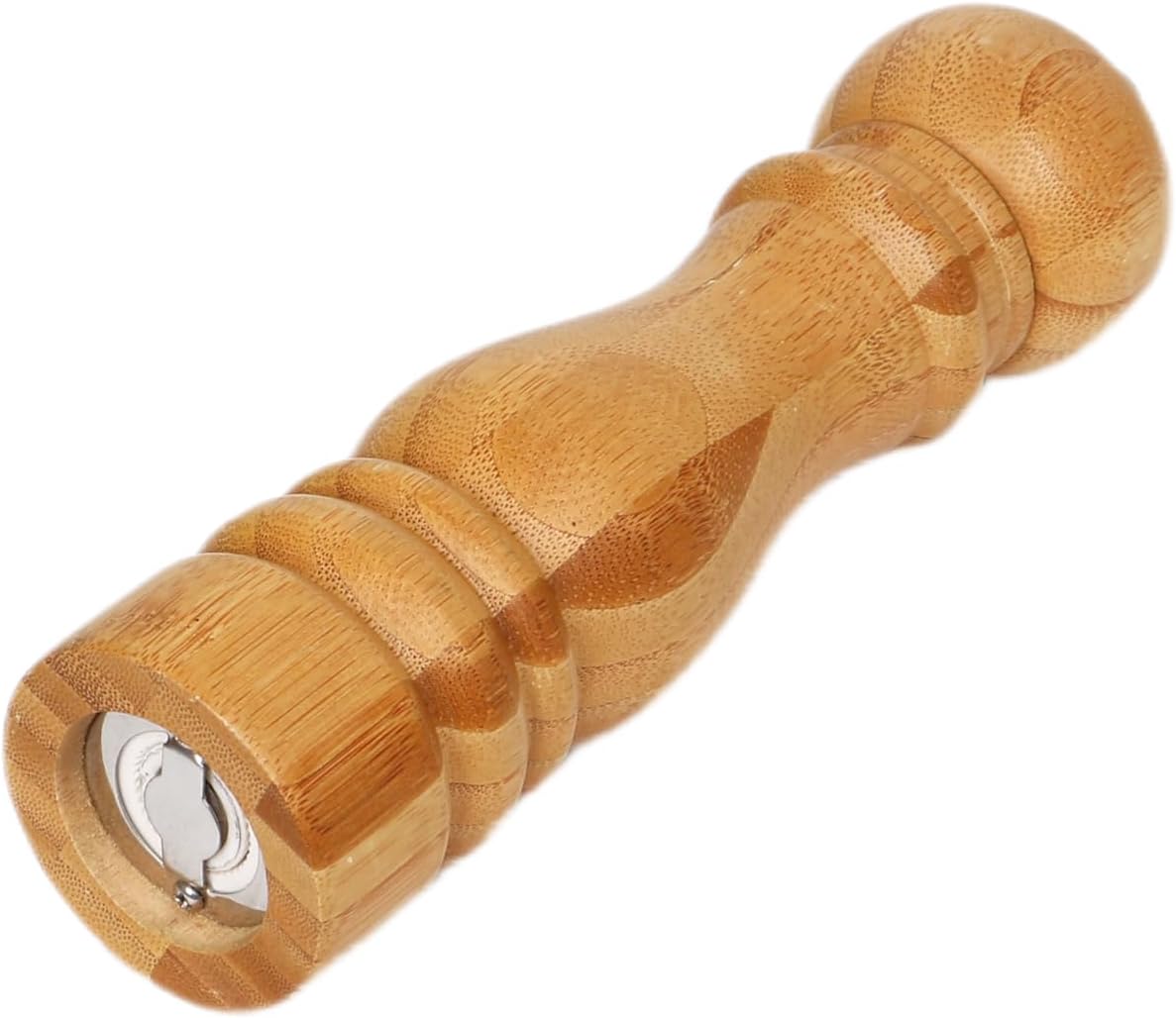 Lot de moulins à sel et à poivre en bambou - Hauteur : 22 cm - Diamètre : 5,5 cm - Bois naturel