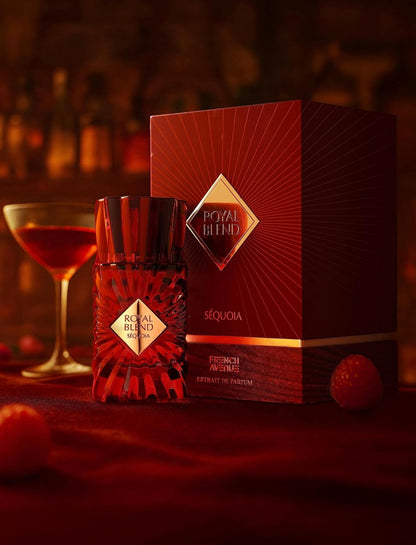 French Avenue Royal Blend Sequoia, Extrait de Parfum, Coffret Luxe Rouge 100ml