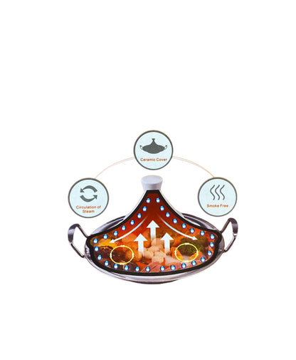 Tajine effet marbre compatible tout feux (2 tailles)